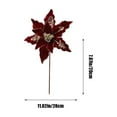 thumbnail image 5 of Velvet Poinsettia Artificial Flowers - Christmas Tree Decorations & Hanging Ornaments, Christmas Flower Velvet Powder Simulation Flower Christmas Christmas Tree Decoration Hangings, 5 of 6