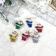 thumbnail image 2 of dianhelloya 6Pcs Christmas Tree Pendant Glitter Powder Flocking Gifts Bright Color Lanyard Scene Layout Adorable Xmas Festival Santa Claus Doll Pendant Party Favor, 2 of 7