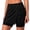Black plus size high waisted shorts a1, variant on Cagogo Women Plus Size High Waisted Tie Dye Mini Skirt Shorts Casual Solid Basic Party Vacation Beach Shorts, Khaki XL