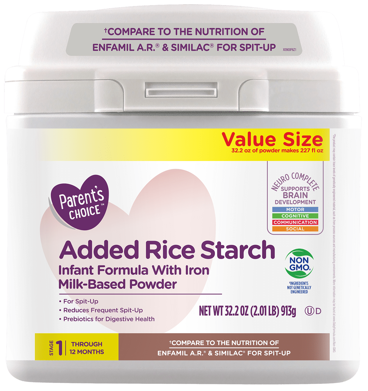 parents choice formula with rice starch
