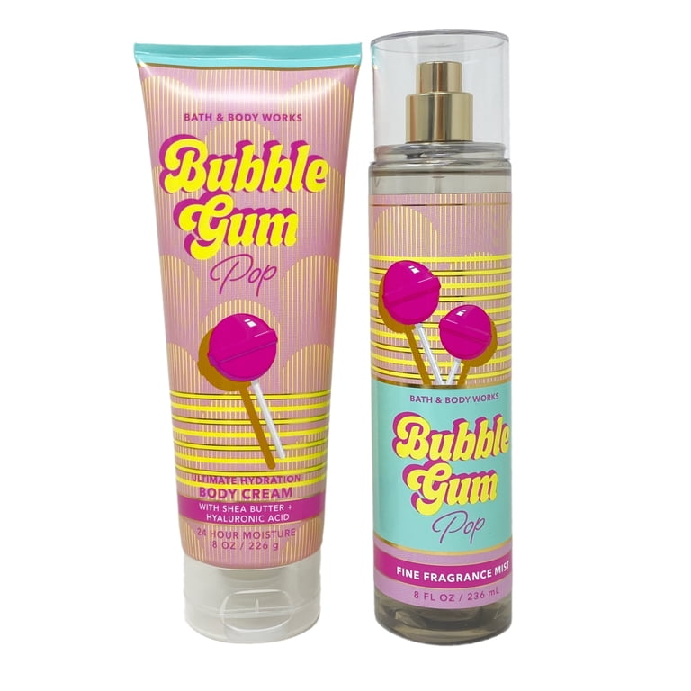 Bath & Body Works Bubble Gum Pop Body Cream and Fragrance Mist Duo