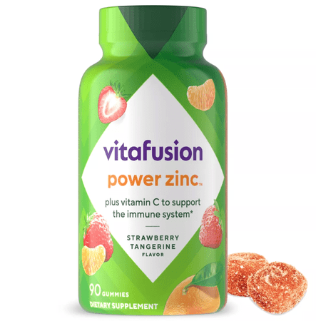 Vitafusion Power Zinc Gummy Vitamin Immune Support - Strawberry Tangerine Flavored - 90ct