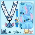 thumbnail image 3 of 2PCS CTUE Stitch Wallet Keychain Two Pieces Long Wallet Cute Fashion Funny Pattern, Zipper Wallet, 3 of 7