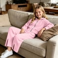 thumbnail image 5 of Cethrio Girls Knitted Outfit Sets, Fall 2 PC Casual Long Sleeve Girls' Clothing Sets Pink Size 6, 5 of 6