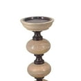 thumbnail image 2 of 23, 18, 14 Inch Set of 3 Candleholders in Pillar Accent Wood Orbs, Brown- Saltoro Sherpi, 2 of 5
