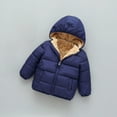 thumbnail image 5 of Toddler Kids Boys Girls Cute Solid Color Plush Cute Winter Thick Casual Keep Warm Hooded Coat Jacket, 5 of 8