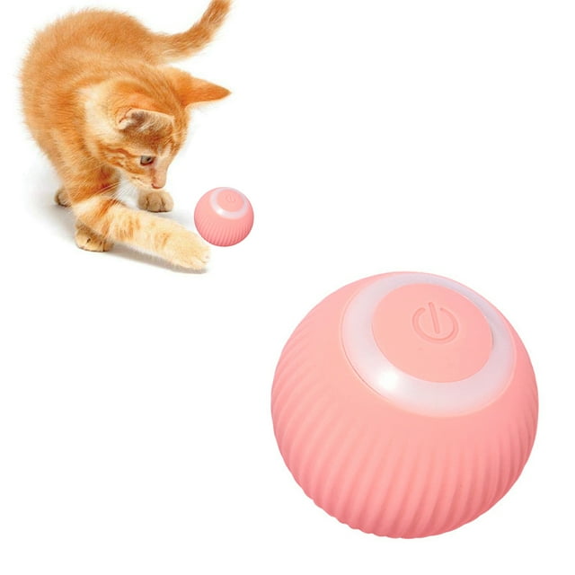 Jouets Interactifs Intelligents pour Animaux Boules, Chat d'Intérieur Se Déplaçant Jouet Rebondissant Roulement Boules Jouet de Chat Intelligent avec des Lampes pour Compagnon de Chat d'Intérieur