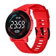 thumbnail image 2 of Resicozy Watches for Boys and Girls Round LED Digital Sports Watch Large Display Date Week Lightweight Outdoor Student Daily Wrist Watches Red -DJ10, 2 of 7