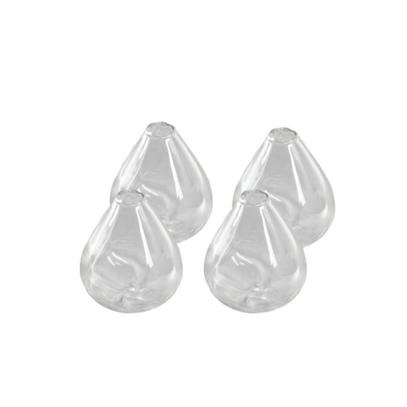 3.5" Tall Sleek Teardrop Glass Vase, Pack of 4