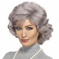 thumbnail image 1 of Disfraz de anciana Wig TOPHR para Halloween, pelo sintético, color gris, 1 of 6