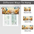 thumbnail image 6 of Hummingbird Printed Window Curtains Valances for Kitchen Sunflower Bird Country Watercolor Plant Nature Privacy Decorative Rod Pocket Short Window Valance Curtains 54 by 18 in, 1 Panel, 6 of 6