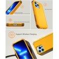 thumbnail image 3 of Xhy for iPhone 13 Pro Max Case with Screen Protector & Camera Lens Protector Rugged Rubber Durable 3 in 1 Protective Phone Cover for Girl Men Women Cute (Yellow), 3 of 7