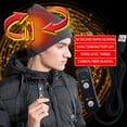 thumbnail image 2 of Heated Beanie Hat for Men & Women - USB Powered Winter Knit Hat Warmer for Skiing, Fishing, Motorcycling & Cold Weather Activities (Not Rechargeable), 2 of 8