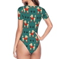 thumbnail image 4 of Balery Cartoon Poodle Dog Women's Short Sleevee Crew Neck Bodysuit Tops Short Sleeve Tops Basic-Large, 4 of 9