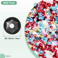 thumbnail image 3 of Uxcell Lot de 6000 Paillettes Lâches, 4 mm Paillettes Rondes pour Projets DIY/cuisson [Noir Uni], 3 of 6