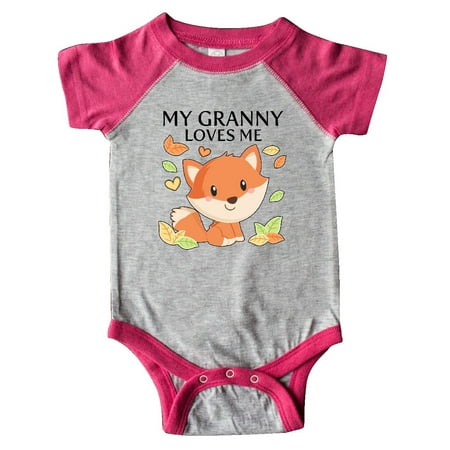 

Inktastic My Granny Loves Me- Little Fox Gift Baby Boy or Baby Girl Bodysuit