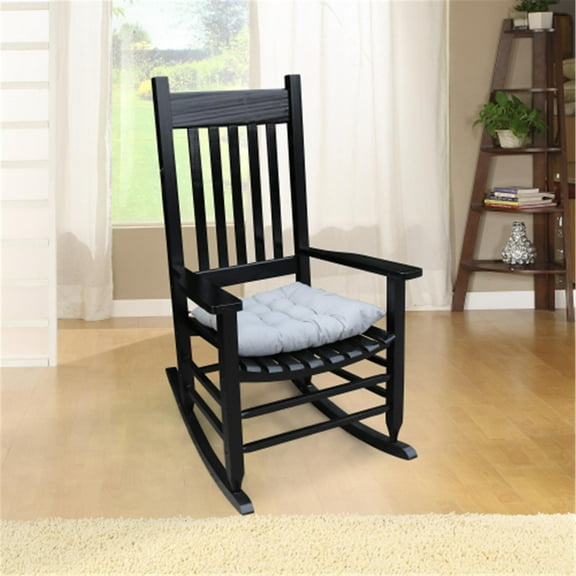 Indoor and Outdoor Wooden Chairs, Rocker Chairs, without Cushion, Black