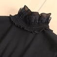 thumbnail image 6 of Kcodviy Women Solid Ruffle Detachable Blouse With False Collar Half Elastic Waist Shirt Collar Pan Half Blouse Undershirt Dickey Pan Dickey Half Shirts Embellished Tops for Women Turtleneck Women, 6 of 7