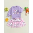 thumbnail image 4 of Kids Toddler Baby Girls Halloween Outfit Baby Girl Boo Witches Shirt Sweatshirt and Tulle Skirts Little Girls Clothes, 4 of 9