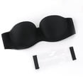 thumbnail image 1 of BlackWhiteStrapless Bra Push Up Sujetador de esponja con correa trasera recargable Sin rastro para, 1 of 5