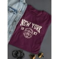 thumbnail image 3 of New York Retro College T-Shirt Women -Image by Shutterstock, Female Small, 3 of 4
