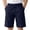 Navy, variant on Boys Girls Relaxed‑Fit Solid‑Color School Cargo Shorts, Elastic Waist Multi‑Pocket Casual Summer Uniform Shorts