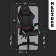 thumbnail image 4 of Silla Gamer Playfever Delta Luz Rgb Ergonomica Reclinable, 4 of 4