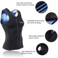 thumbnail image 5 of Junlan Men Sweat Sauna Tank Top Heat Trapping Waist Trainer Vest Tummy Control Shapewear Fat Burner Tops with Zipper(Black, S), 5 of 7