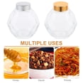 thumbnail image 2 of Honey Jar Glass Transparent Kitchenware Daily Use 2Pcs 4.7x4.7x2.8in, 2 of 9