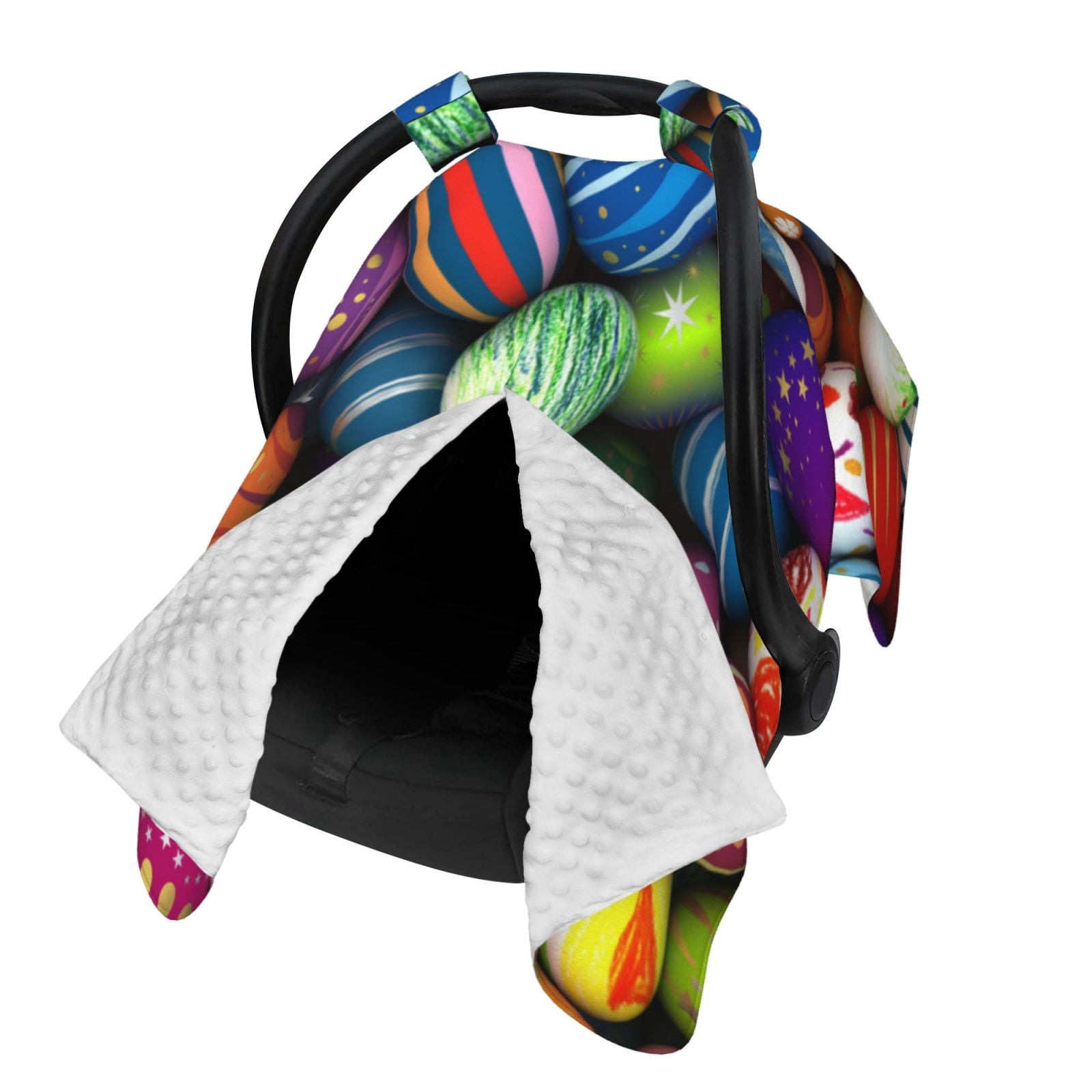 Naloa Easter Eggs2 Baby Car Seat Cover, Breathable Baby Carrier Cover, Multiuse Baby Carrier Cover & Nursing Breastfeeding Cover