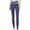 Blue, variant on WIZUTIZ Womens Leggings Breathable Casual Slimming Patchwork Yoga Pants Spandex Elastic High Waist 7/8 Length Leggings Solid Leggings for Ladies Tiktok Trend Items Date Red