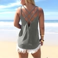 thumbnail image 4 of Wiyuqeen Spaghetti Strap Camisoles for Women Sof Solid Sleeveless Blouses Lightweight Casual Crew Neck Tank Tops Ladies Pretty Summer Shirts, 4 of 6
