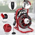 thumbnail image 5 of 50FT 3/8 Inch Electric Sewer Snake, Auto Feeding Drain Auger Cleaner with 4 Cutter Heads & Foot Switch – 2" to 4" Pipe Drain Cleaner Machine for Home & Professional Use, 5 of 7