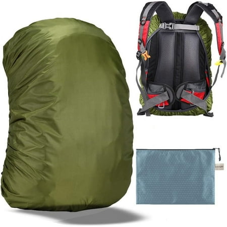 Waterproof Backpack Rain Cover with Adjustable Anti Slip Buckle Strap & Sliver Coating Reinforced Inner Layer for Camping Hiking Traveling Hunting Biking and More 15-80L