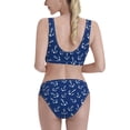 thumbnail image 5 of High Waisted Bikini Sets For Women, Nautical Anchors A Swimsuits Tummy Control, Two Pieces Bathing Suit, 5 of 8
