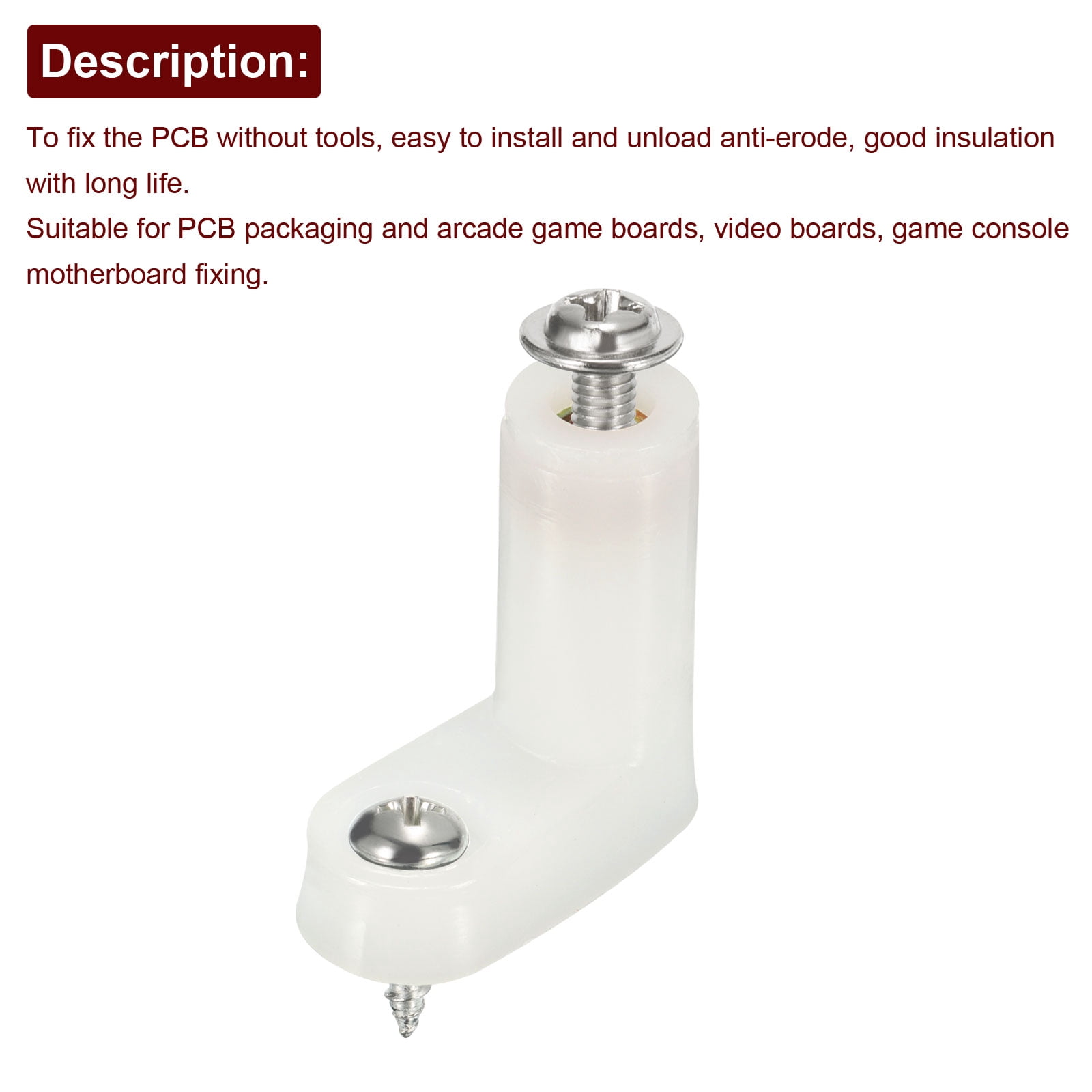 150Pcs Circuit Board L Shape Insulated PCB Spacer 20mm Standoffs Mounting Feet Supporting Height with Screws