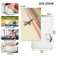thumbnail image 6 of Yayeee 2 Pack Hand Towels for Bathroom 100% Cotton 16" x 28" Soft Absorbent Kitchen Towel, Colorful Plane Stripes, 6 of 7