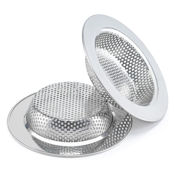 2 Pcs Sink Strainer for Most Kitchen Sink Drain Basket, Upgraded Double-Layer Safe Design Kitchen Sink Strainer (Outer Diameter 4.5 Inch)