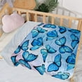 thumbnail image 6 of Butterfly Blanket 50"x60" Blue Butterfly Throw Blankets Butterfly Gifts Stuff for Women Girl Super Cozy Soft Blanket for Bedroom Living Room Sofa, 6 of 6