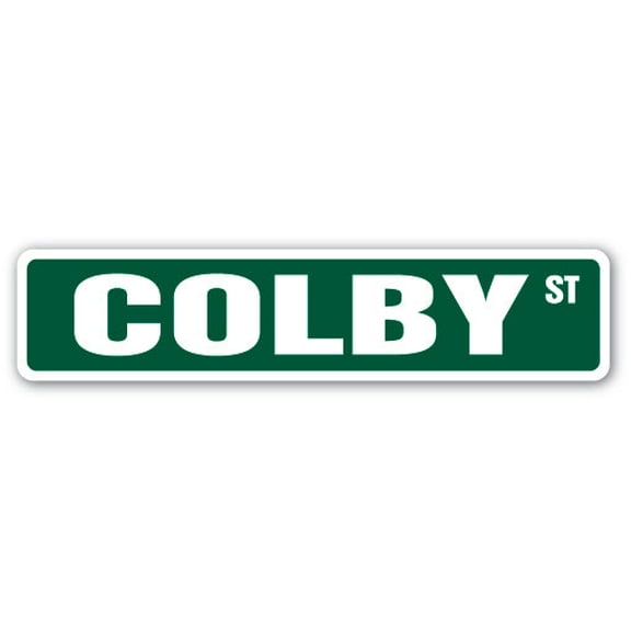 COLBY Street Sign Childrens Name Room Sign | Indoor/Outdoor |  18" Wide