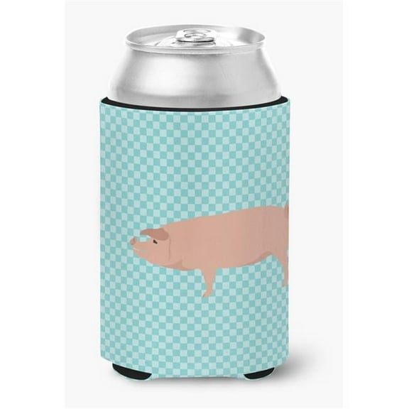 Carolines Treasures BB8106CC American Landrace Pig Blue Check Can or Bottle Hugger