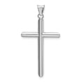 thumbnail image 3 of Finest Gold 14K White Gold Polished Tube Cross Pendant, 3 of 4