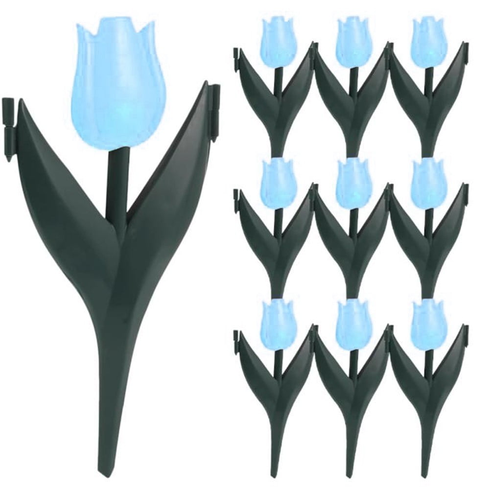 SPRING 12Pcs Plastic Tulip Garden Fence For Outdoor Landscape Edging Decoration