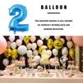 thumbnail image 4 of Globos de aluminio digitales de 16 pulgadas para feliz cumpleaños, figuras de globos con número de oro rosa de aire, decoraciones para fiesta Kits de decoración para fiestas color de la cesta dos Injueey HA002665-42, 4 of 6