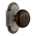 thumbnail image 4 of Nostalgic Warehouse Cotbrn_Psg_234_Nk Brown Porcelain Solid Brass Passage Door Knob Set -, 4 of 7