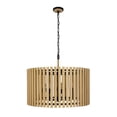 thumbnail image 6 of Varaluz Suratto 8-Lt   Pendant - Matte Black/Honey Blonde, 6 of 9