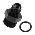thumbnail image 1 of Unique Bargains Male Flare Reducer Hose Fitting Adapter ORB8-6AN Fuel Line Connector Aluminum with O-ring Black, 1 of 6