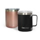 thumbnail image 1 of Tresso Set de 2 tazas de acero inoxidable con tapa 350ml cada una color negra - rosa metalizado, 1 of 1