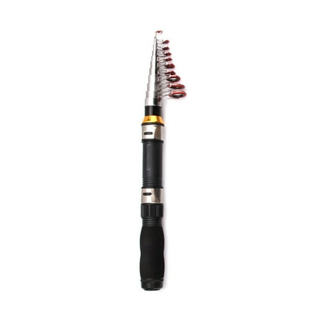 fankhu Telescopic Mini Sea Fishing Rod Carbon Fiber Pocket Spinning Pole (1.2m)