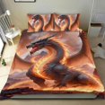 thumbnail image 1 of Dragón Conjunto de sábanas temático, trío de piezas, cómodo y amigable con la piel, diseño único, regalo de decoración para el hogar para familiares, amigos y fans,140cm *210cm, 1 of 6
